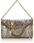 Stella McCartney Falabella Python Triple Handle Bag - Lyst