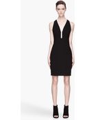 Alexander Wang Black Slim Fit Vneck Fishline Dress - Lyst