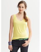 Banana Republic Pleated Openback Tank - Lyst