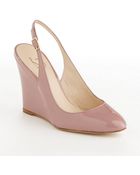 Delman Fargo Patent Leather Wedge Pumps - Lyst