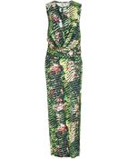 Kenzo Orchid Print Wrap Maxi Dress - Lyst
