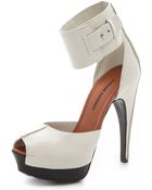 Costume National Bianca Peep Toe Pumps - Lyst
