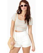 Nasty Gal Candy Stripe Crop Top - Lyst