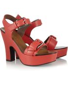 Marni Leather Platform Sandals - Lyst