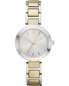 DKNY Essentials Glitz Twotone Steel Bracelet Watch - Lyst