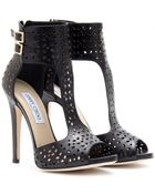Jimmy Choo Tahi Perforated Leather Sandals - Lyst