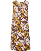 Marni Printed Cotton-Poplin Dress - Lyst
