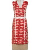 Marni Embellished Cotton and Linen-Blend Dress - Lyst