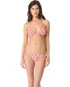 Shoshanna Zulu Eyelet Triangle Bikini Top - Lyst