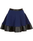 Topshop Contrast Hem Skater Skirt - Lyst