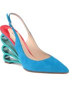 Nicholas Kirkwood Beatrice Suede Wedge Courts - Lyst