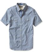 Banana Republic Shortsleeve Microcheck Utility Shirt - Lyst
