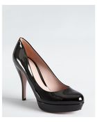 Gucci Black Patent Leather Platform Pumps - Lyst