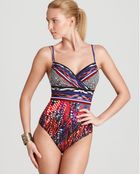 Gottex Surplice Bra One Piece Swimsuit - Lyst