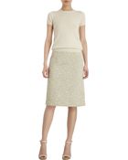 Rochas Metallic Jacquard Pencil Skirt - Lyst