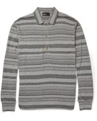 Kolor Striped Cotton jersey Polo Shirt - Lyst