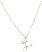 Peggy Li Cursive Initial Necklace - Lyst
