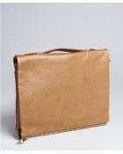 Pour La Victoire Tan Leather Yves Zip Clutch - Lyst