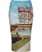 Topshop Motel Printed Tube Skirt - Lyst