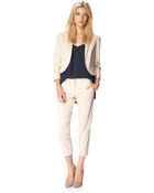 French Connection City Cotton Trousers - Lyst