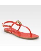 Tory Burch Pauline Leather Thong Sandals - Lyst