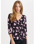 Diane von Furstenberg Jill Wrap Top - Lyst