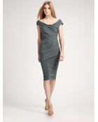Donna Karan New York Jersey Cap Sleeve Twist Dress - Lyst
