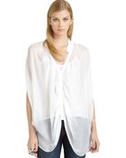 Madison Marcus Silk Gauze Doublelayered Top - Lyst
