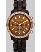 Michael Kors Tortoise Link Bracelet Chronograph Watch - Lyst