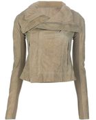 Rick Owens Leather Jacket - Lyst