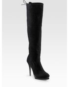 Stuart Weitzman Suede Thighhigh Boots - Lyst