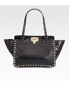 Valentino Small Rockstud Tote - Lyst