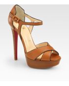 Christian Louboutin Sporting Leather Platform Sandals - Lyst