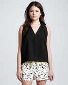 Diane von Furstenberg Benan Printed Silk Shorts - Lyst