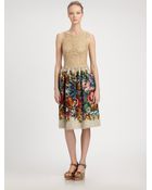 Dolce & Gabbana Lace Bodice Dress - Lyst