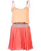 Halston Heritage Colorblock Dress - Lyst