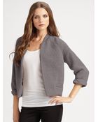 James Perse Fleece Wool Knit Cardigan - Lyst