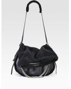 Jimmy Choo Biker Large Shearling Shoulder Bag - Lyst