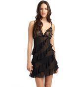 Oscar de la Renta Flirtatious Ruffle Chemise - Lyst