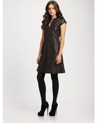 Raoul Leather Shift Dress - Lyst