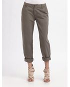 Textile Elizabeth And James Dylan Twill Boyfriend Pants - Lyst