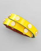 Tory Burch Logostudded Wrap Bracelet - Lyst