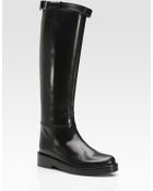 Ann Demeulemeester Leather Kneehigh Riding Boots - Lyst