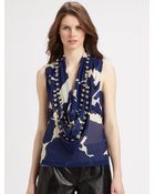 Diane von Furstenberg Amya Embellished Silk Top - Lyst