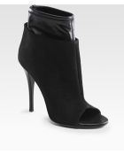 Giuseppe Zanotti Suede Opentoe Ankle Boots - Lyst