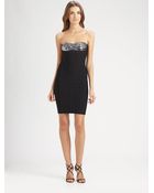 Hervé Léger Sequined Strapless Bandage Dress - Lyst