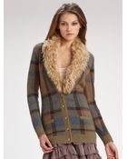 Ralph Lauren Blue Label Cashmere Shawl Cardigan - Lyst