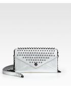 Rebecca Minkoff Studded Metallic Continental Wallet - Lyst
