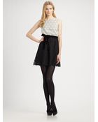 RED Valentino Embroidered Silk Dress - Lyst