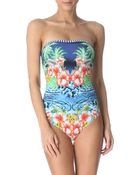 Seafolly Aloha Bandeau Maillot Swimsuit - Lyst